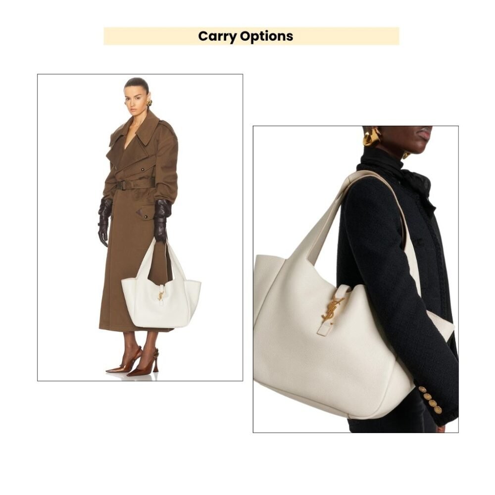 Saint Laurent Le 5 à 7 Bea Bag White 50cm 763435AADDG