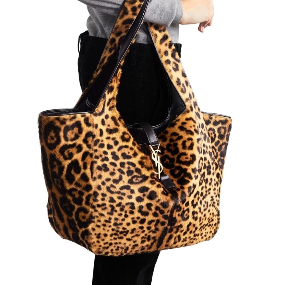 Saint Laurent Le 5 À 7 Bea In Leopard 31cm 763435AAD0N2063