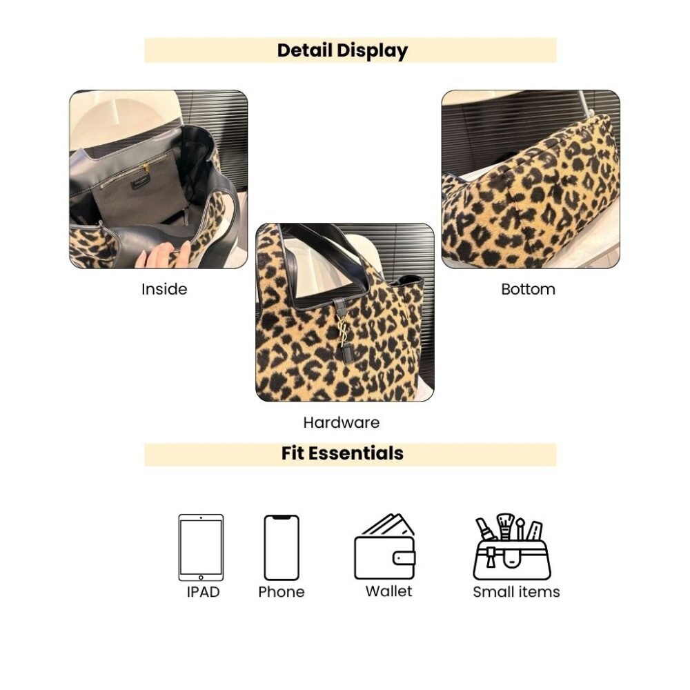 Saint Laurent Le 5 À 7 Bea In Leopard 31cm 763435AAD0N2063