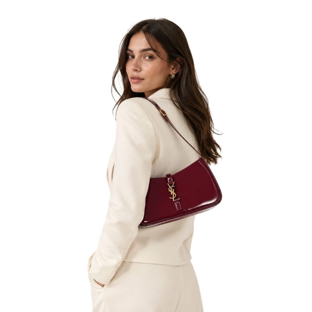 Saint Laurent Le 5 À 7 Dark Red Wine 25cm 657228B870W6413