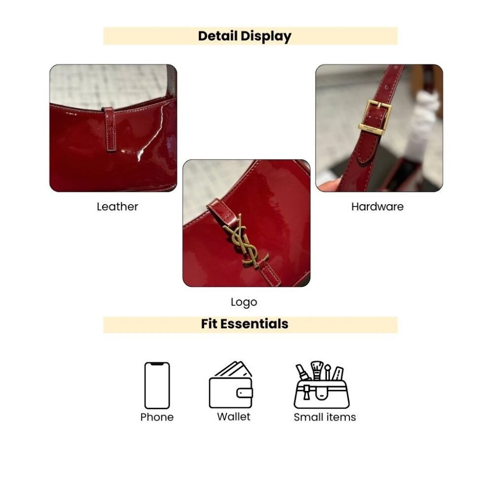 Saint Laurent Le 5 À 7 Dark Red Wine 25cm 657228B870W6413