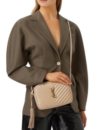 Saint Laurent Lou Camera Bag In Quilted Leather Beige Gold 23Cm 612544DV7072721