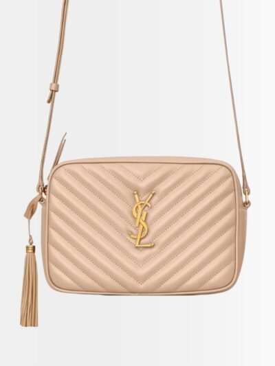 Saint Laurent Lou Camera Bag In Quilted Leather Beige Gold 23Cm 612544DV7072721