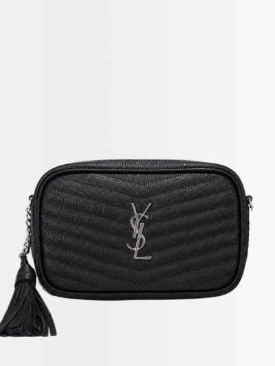 Saint Laurent Lou Camera Bag In Quilted Noir Leather Black 18Cm