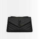 Saint Laurent Loulou Medium Full Black Shoulder Bag 32cm 574946DV7281000