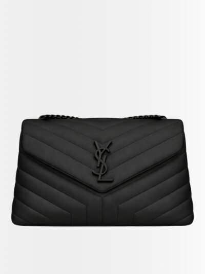 Saint Laurent Loulou Medium Full Black Shoulder Bag 32cm 574946DV7281000