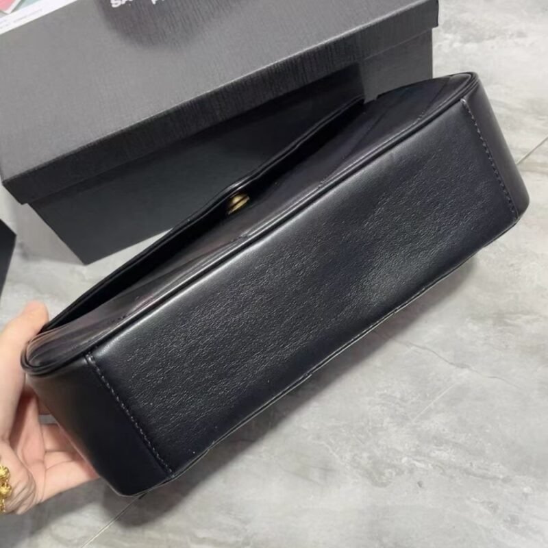 Saint Laurent Loulou Medium In Matelassé Black 29Cm 801439AAEAX1000
