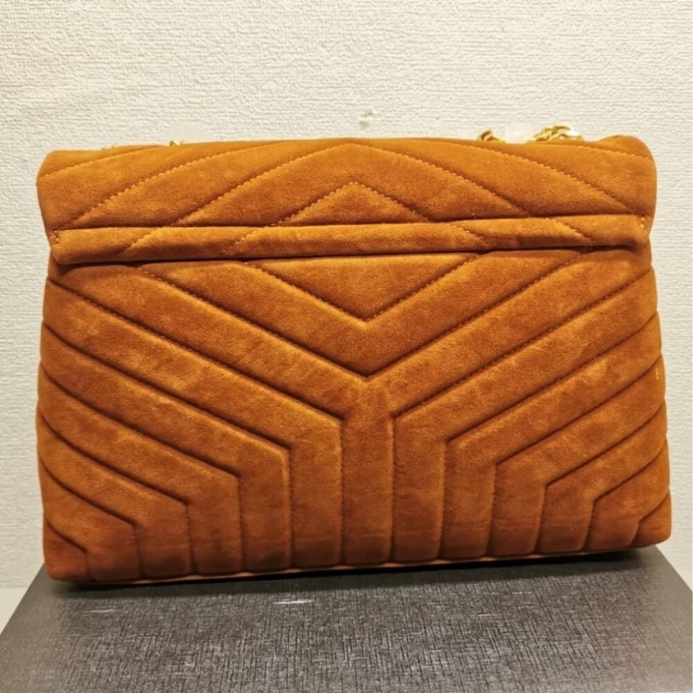 Saint Laurent Loulou Medium In Suede Cinnamon Brown 31Cm 5749461U8C77761