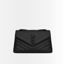 Saint Laurent Loulou Small Full Black Shoulder Bag 24cm