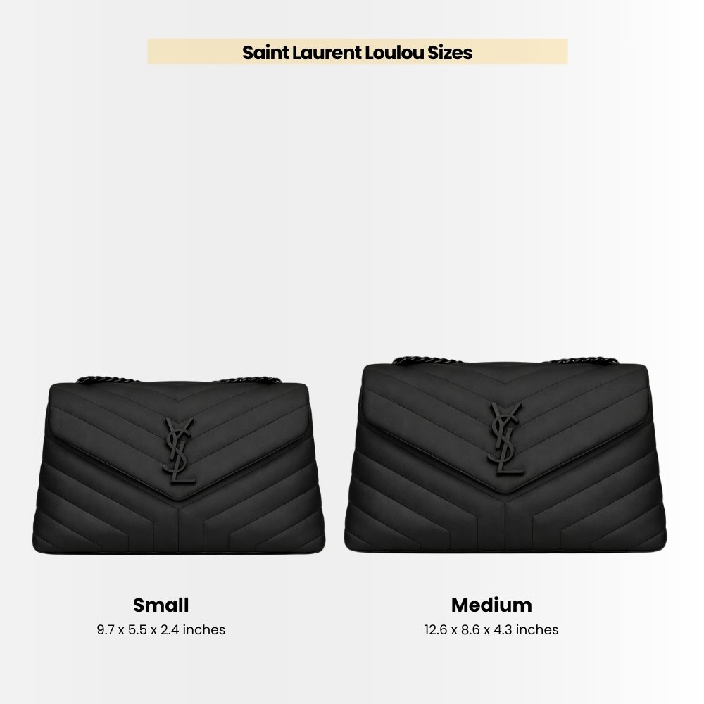 Saint Laurent Loulou Small Full Black Shoulder Bag 24cm