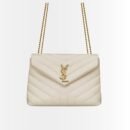 Saint Laurent Loulou Small White Chain Strap 25cm