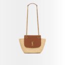 Saint Laurent Mini Manon In Raffia And Tanned Leather 23Cm 774269GAAED9051