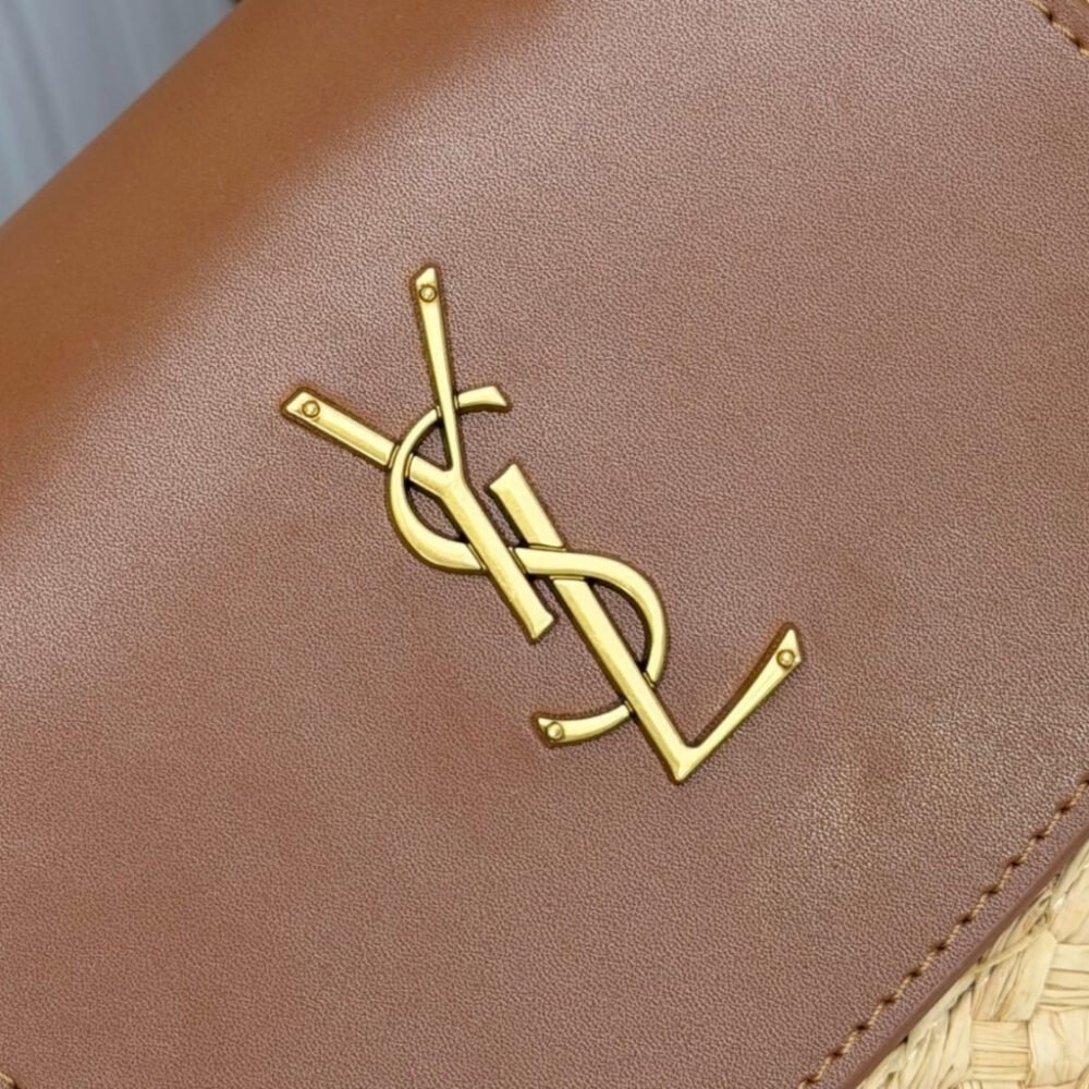 Saint Laurent Mini Manon In Raffia And Tanned Leather 23Cm 774269GAAED9051