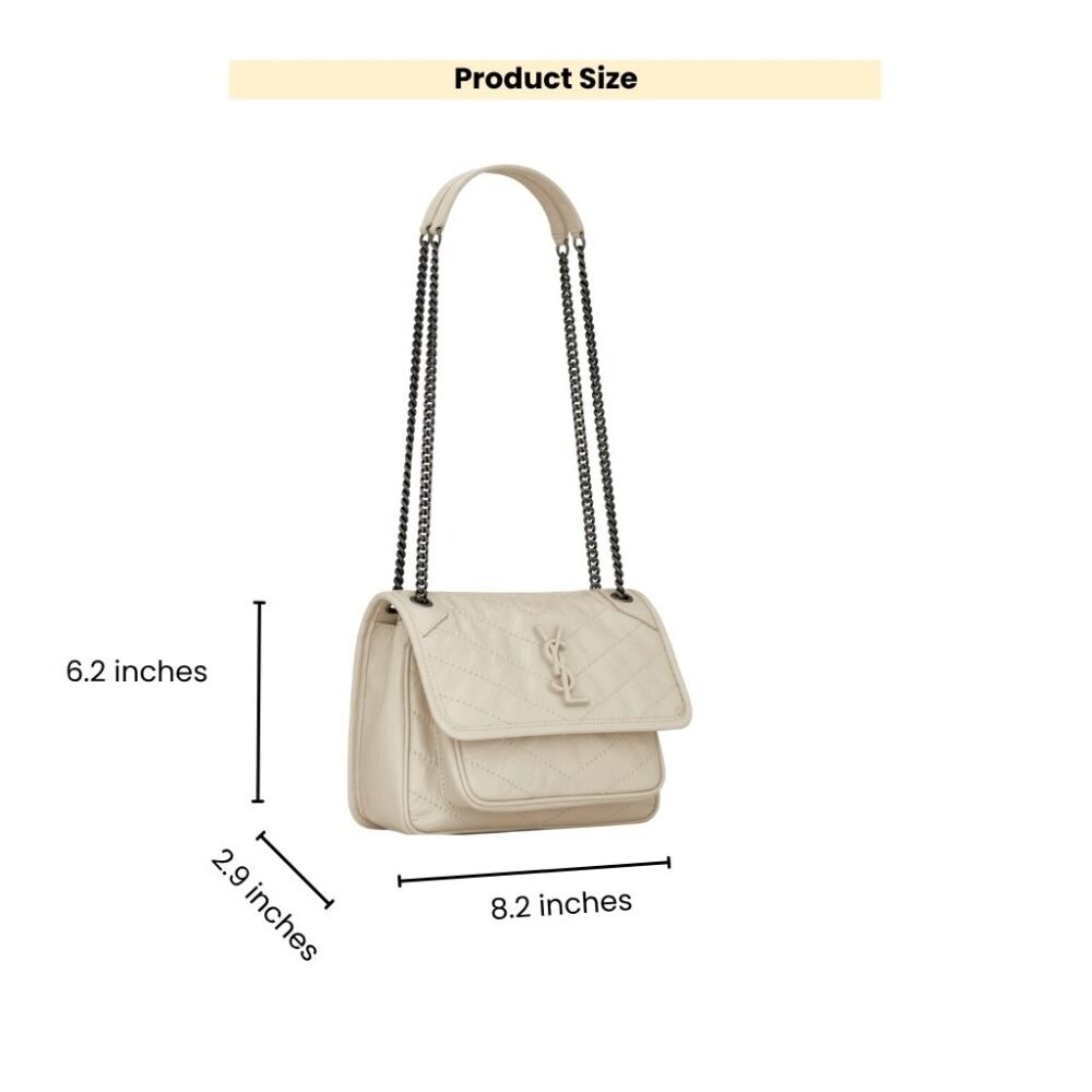 Saint Laurent Niki Baby In Vintage White 21Cm 6331600EN049207