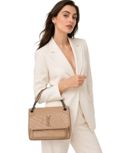 Saint Laurent Niki Medium In Vintage Beige 28cm