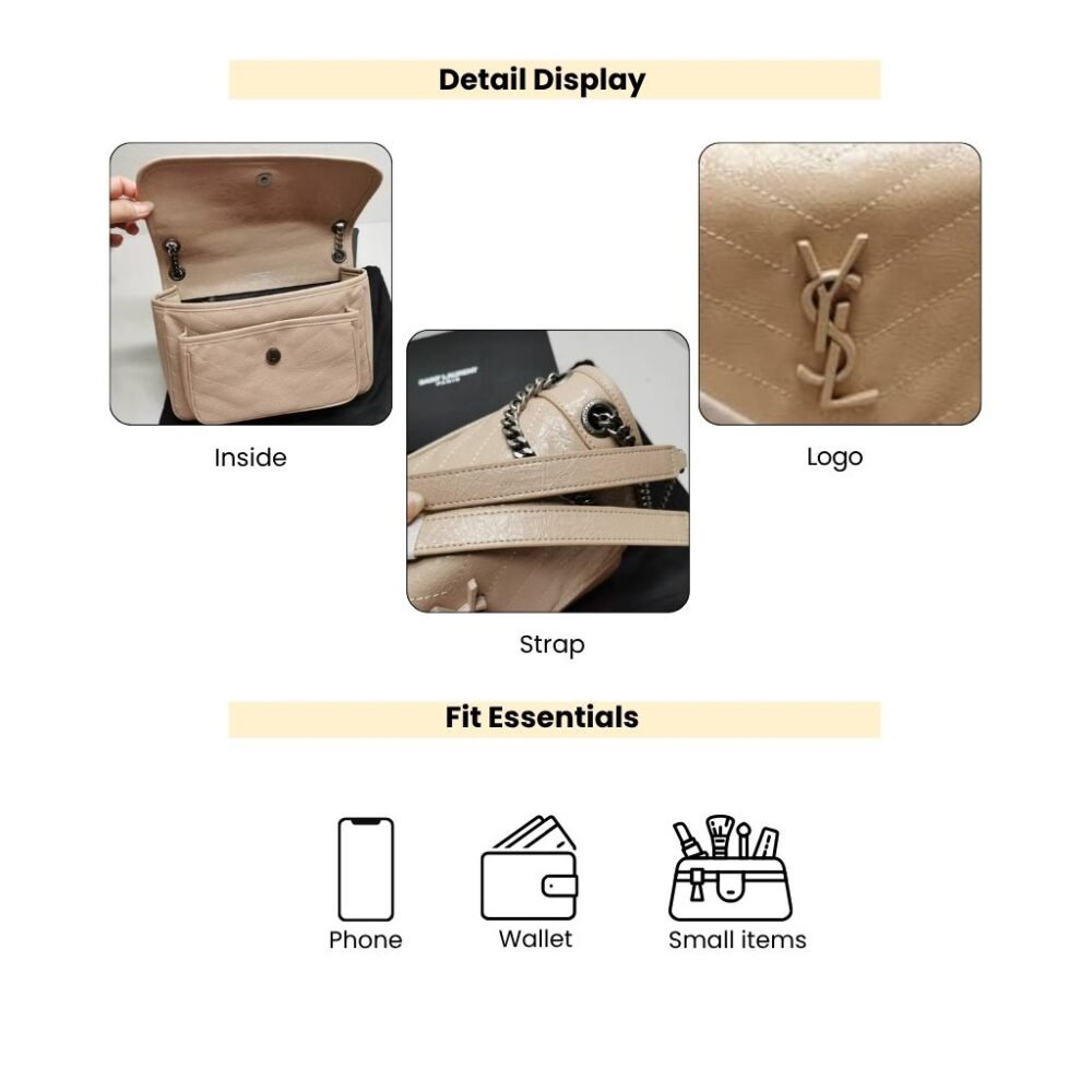 Saint Laurent Niki Medium In Vintage Beige 28cm