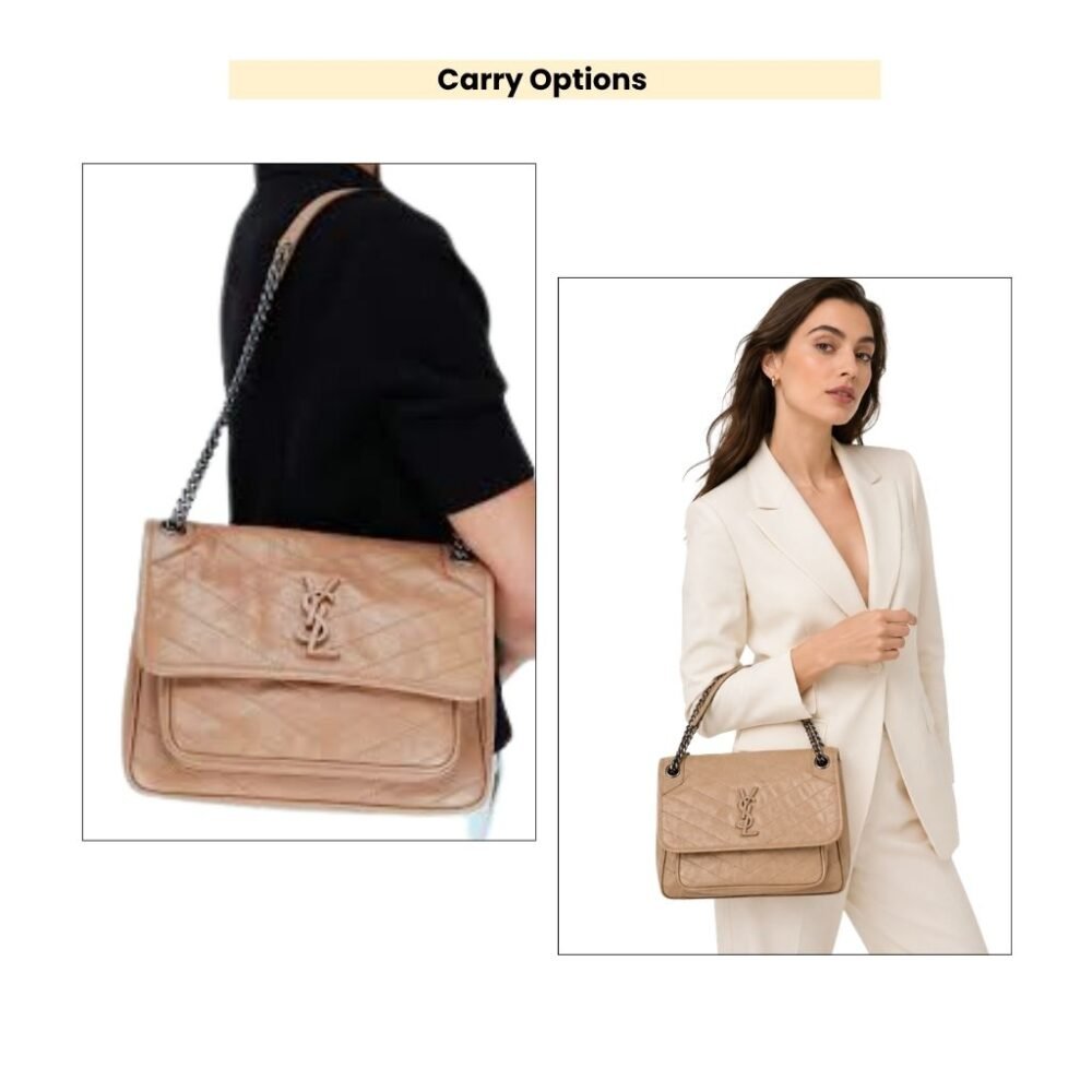 Saint Laurent Niki Medium In Vintage Beige 28cm