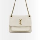Saint Laurent Niki Vintage Medium In Grained White 28Cm 633178AACYT9207