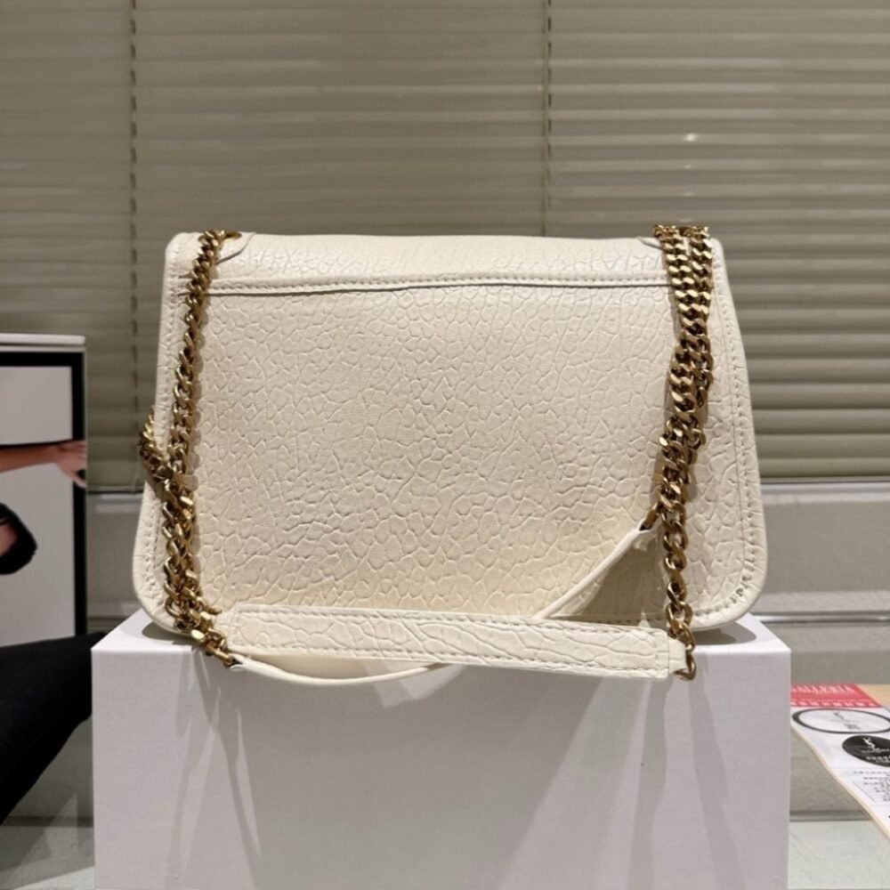 Saint Laurent Niki Vintage Medium In Grained White 28Cm 633178AACYT9207