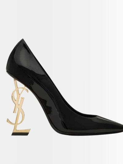 Saint Laurent Opyum Pumps In Black And Gold Heels 4720110NPKK1000