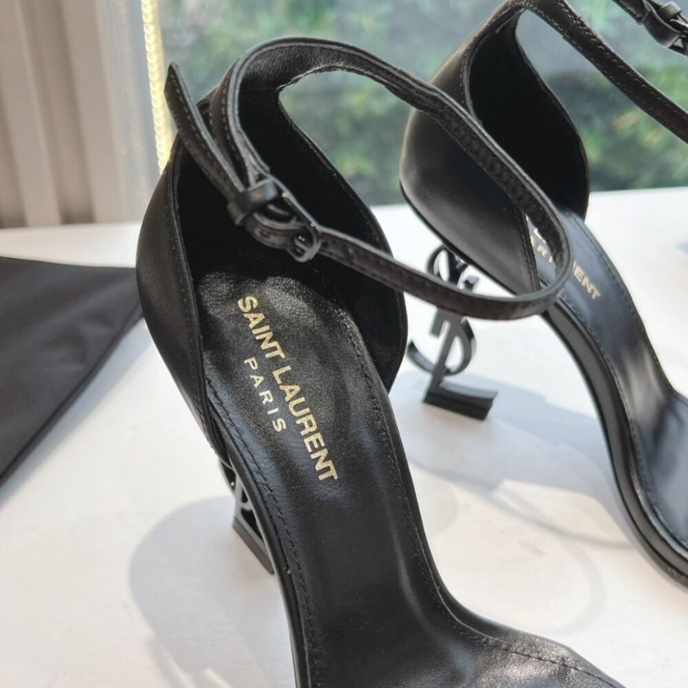 Saint Laurent Opyum Sandals In All Black 5576620NPVV1000
