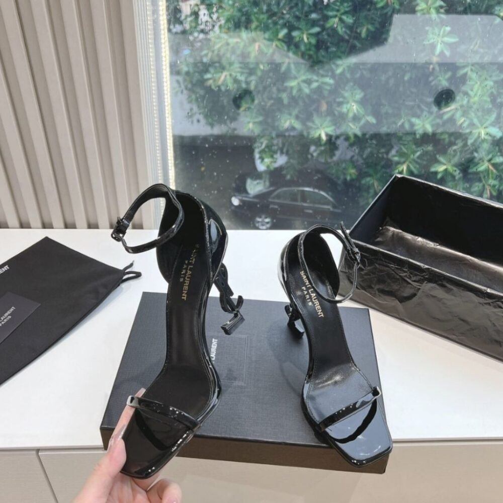 Saint Laurent Opyum Sandals In All Black 5576620NPVV1000
