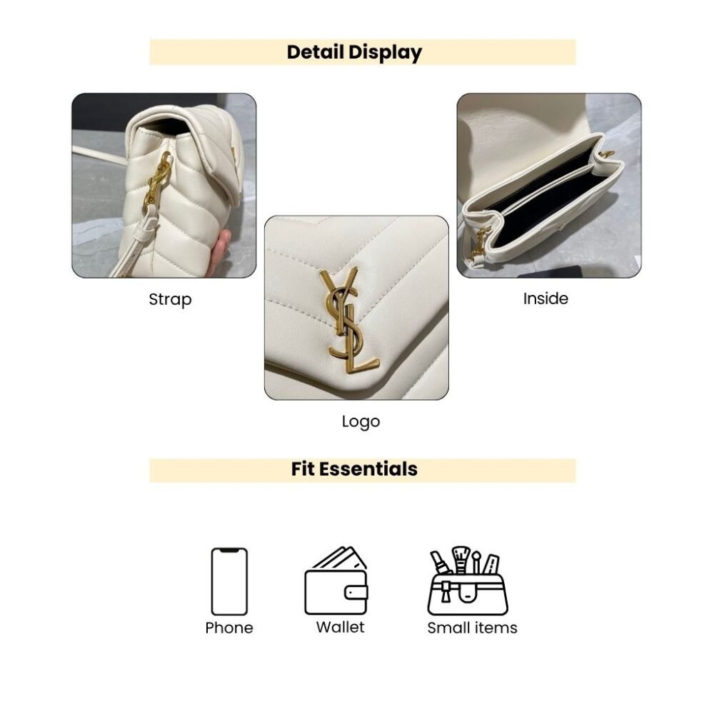 Saint Laurent Toy Loulou White 20cm 678401DV7079207