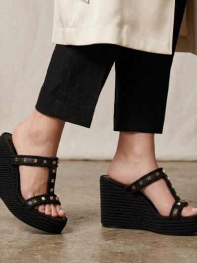 Valentino Rockstud Wedge In Black 90mm 4W2S0GI5BAE 0NO