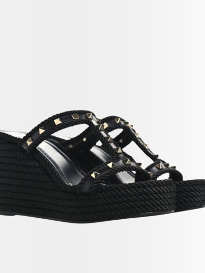 Valentino Rockstud Wedge In Black 90mm 4W2S0GI5BAE 0NO